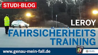 Studierendenblog Polizei NRW, EJ 2017, Leroy beim Fahrsicherheitstraining