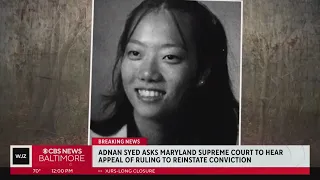 Adnan Syed asks Maryland Supreme Court to hear appeal of ruling to reinstate conviction