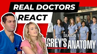 Two Doctors React to Greys Anatomy Premier - Medical Drama Reaction - PART 1