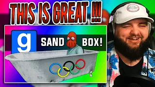 Gmod: Winter Olympics - Sled Build Race & Chaos! (Garry's Mod Sandbox Funny Moments) Reaction