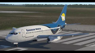 X Plane 11 Live! Canadian North Boeing 737-200 Gravel Runway Operations!