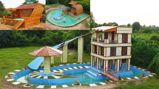 Top 3 Videos! Build The Most Beautiful Bamboo Resort With Big Water Slide And Swimming Pool