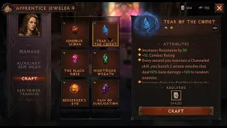 TESTING TEARS OF THE COMET - NEW 2 STAR GEM LOW RESO DEMON HUNTER DEMO.