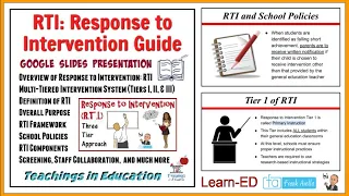 Response to Intervention RTI : Education Conference & Live Chat