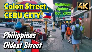 COLON ST. Cebu City | Philippines Oldest Street [ 4K ] Walktour Oct.2022