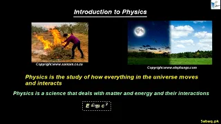 Introduction to Physics, Physics Lecture | Sabaq.pk