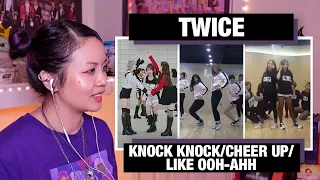 RETIRED DANCER'S REACTION+REVIEW: TWICE "Knock Knock+Cheer Up+Like OOH-AHH" Dance Practices!