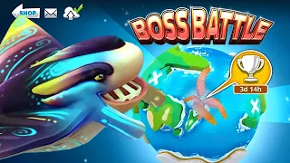 FRANCIS MANTA RAY VS GIANT SQUID BOSS - Hungry Shark World