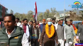 जनता प्रगतिशील पार्टी,नेपाल दर्ताभएपछि पहिलो पटक गृहजिल्ला नवलपरासीमा हृदयेश त्रिपाठीलाई स्वागतगर्दै