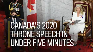 Canada's 2020 throne speech in under five minutes
