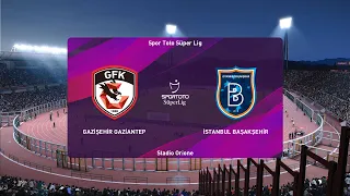 ⚽ gazishir  Gaziantep vs Istanbul  Basaksehir ⚽| Super Lig (22/09/2021) | pes 21 realistic gameplay