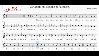 Canone di Pachelbel - Flauto dolce - Note - Spartito - Karaoke -Instrumental