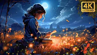 Calm Moments: A Little Girl and Fireflies in the Garden | Relaxing Music for Mind and Body 10 hours