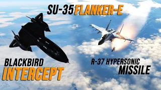 Su-35 Flanker-E Hypersonic Missile SR-71 Intercept | Digital Combat Simulator | DCS |