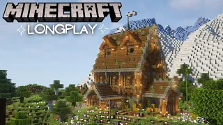 Minecraft Relaxing Longplay - Cozy Mountain Cottage, Peaceful 1.19 Adventure (No Commentary)