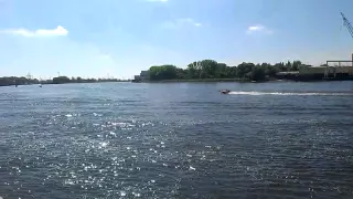 Aussicht von der Weserpromenade in Bremen-Vegesack