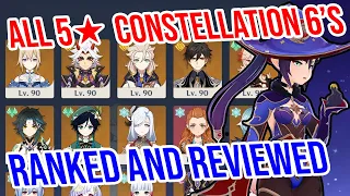 Who has THE BEST C6 in the game? Ranking EVERY 5★'s Constellation 6 in Genshin Impact!