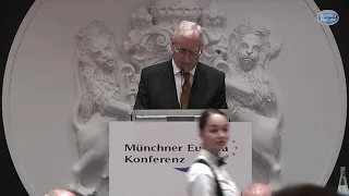 Münchner Europa Konferenz 2020, Begrüßung von Dr  Theo Waigel