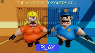 PRISONER GIRL Vs POLICE BRUNO in BRUNO'S FAMILY PRISON RUN! New Obby Update #roblox