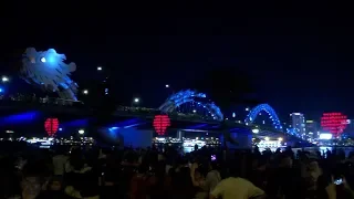 Dragon Bridge Fire Show in Da Nang