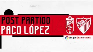 Rueda de prensa de Paco López del postpartido Granada CF vs Málaga CF