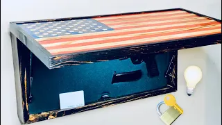 How To Build A Wooden Concealed American Flag With Lights/Locks/Struts |DIY|