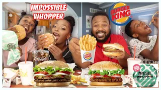 BURGER KING IMPOSSIBLE WHOPPER | CAN YOU TASTE THE DIFFERENCE | MUKBANG EATING SHOW