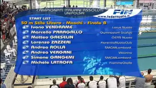 Qualificazione e Finale B Campionati Assoluti Nuoto aprile 2015 TRai Sport 1