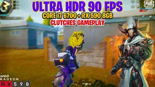 Ultra HDR+90 fps fastest clutches Pubg Mobile EMULATOR gameplay | Gameloop i7 6700 + Rx 590 8gb