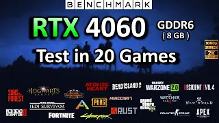 RTX 4060 Test in 20 Games // 1080p - 1440p - Ultra // Benchmark