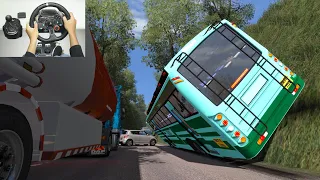 Heavy Driver | Bus Nearly Falls off | Extreme Narrow Roads | Bus Driving world's Most Dangerous Road