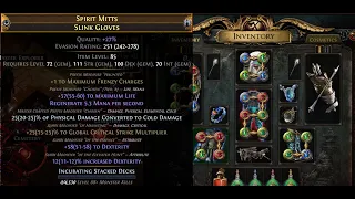 Crafting Dexterity Stacking Gloves With Fractured Frenzy/Critmulti From The Scratch - Poe 3.24