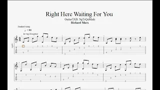 Right Here Waiting For You - Richard Marx - Guitar Solo [TAB]