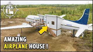 They made a house out of an old retired airplane?! Full tour