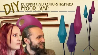 DIY mid-century inspired floor lamp - how to make your own statement lamp!