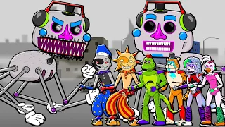 TOP 10 SERIES OF FNAF 9 ANIMATRONICS! DJ MUSIC MAN SUNRISE & MOONDROP FNAF 9 Security Breach