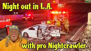 Documentary Night out in Los Angeles with a pro stringer (nightcrawler) Chasing Reality