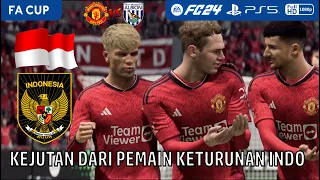 Shin Tae Yong Pasang pemain keturunan Indonesia | Manchester United vs West Brom | FC24 PS5 | FA Cup