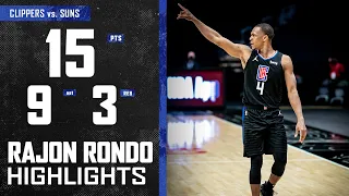 Rajon Rondo (15 PTS, 9 AST) Facilitates Clippers Offense to a Win vs. Phoenix Suns | LA Clippers