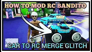 HOW TO MERGE RC BANDITO  NEW SOLO CAR TO RC MERGE GLITCH 🔥 MOD RC BANDITO  CAR TO CAR GTA 5 ONLINE