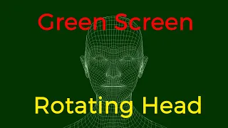 FREE Digital HEAD: Green Screen Movie with Rotating Wireframe Head