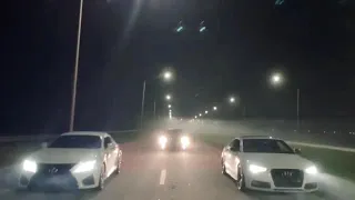 Audi S5 vs Lexus RC F from line