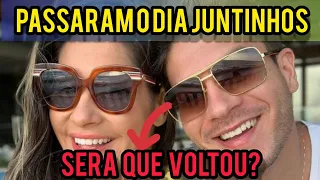 Recém-separados, Arthur Aguiar e Maíra Cardi passam dia juntos na piscina