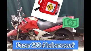 Quantos KM a fazer 250 faz por litro?