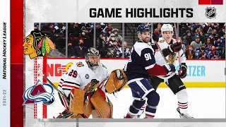 Blackhawks @ Avalanche 1/24/22 | NHL Highlights