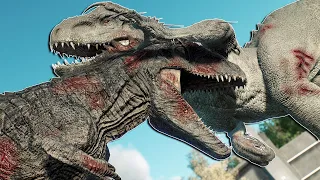 DOMINION GIGA vs INDOMINUS REX | BATTLE ROYALE!! - Jurassic World Evolution 2