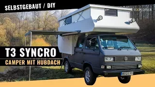 T3 Syncro Camper mit selbst gebauter Kabine (inkl. Hubdach)