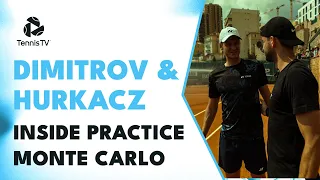 Go Inside Grigor Dimitrov & Hubert Hurkacz Hitting The Clay in Monte-Carlo! 😍