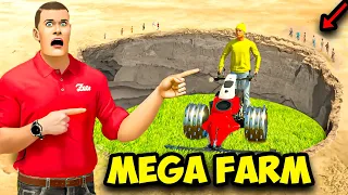 MEGA FARM from 0$ in GIANT PIT with  @notfarming