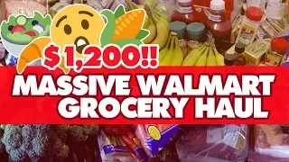 $1,200 MASSIVE WALMART ONLINE GROCERY ORDER & PICK UP HAUL | Large Family Grocery Shopping!💃 💃💃